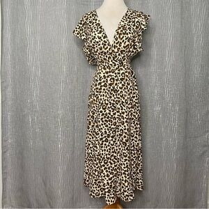 Sienna Sky leopard print midi dress